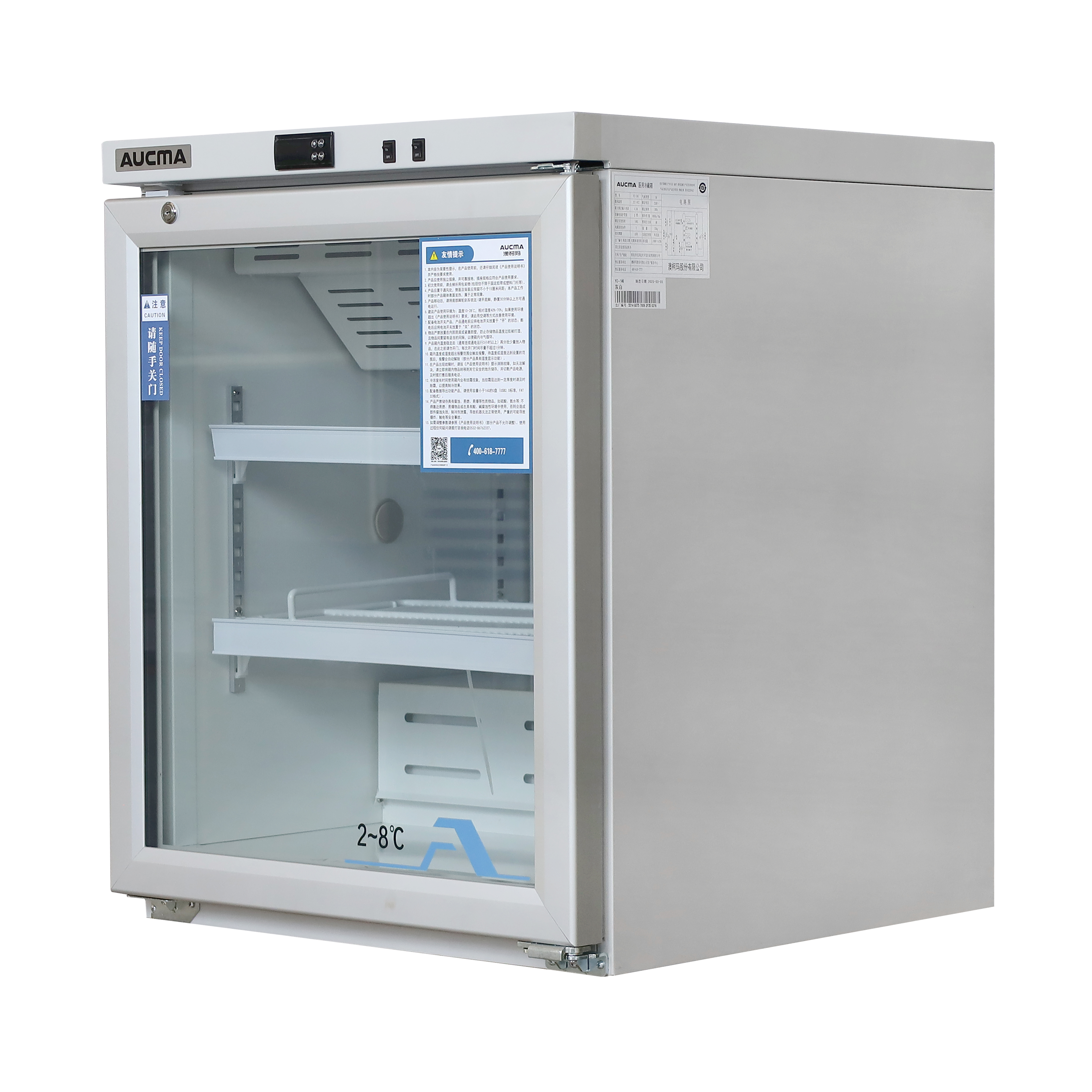 Tablero 2-8 ℃ Refrigerador de farmacia