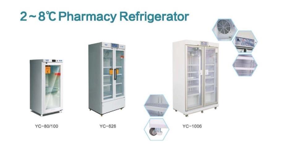 2-8 ℃ 1006L Sistema de enfriamiento de aire forzado Refrigerador de farmacia de China