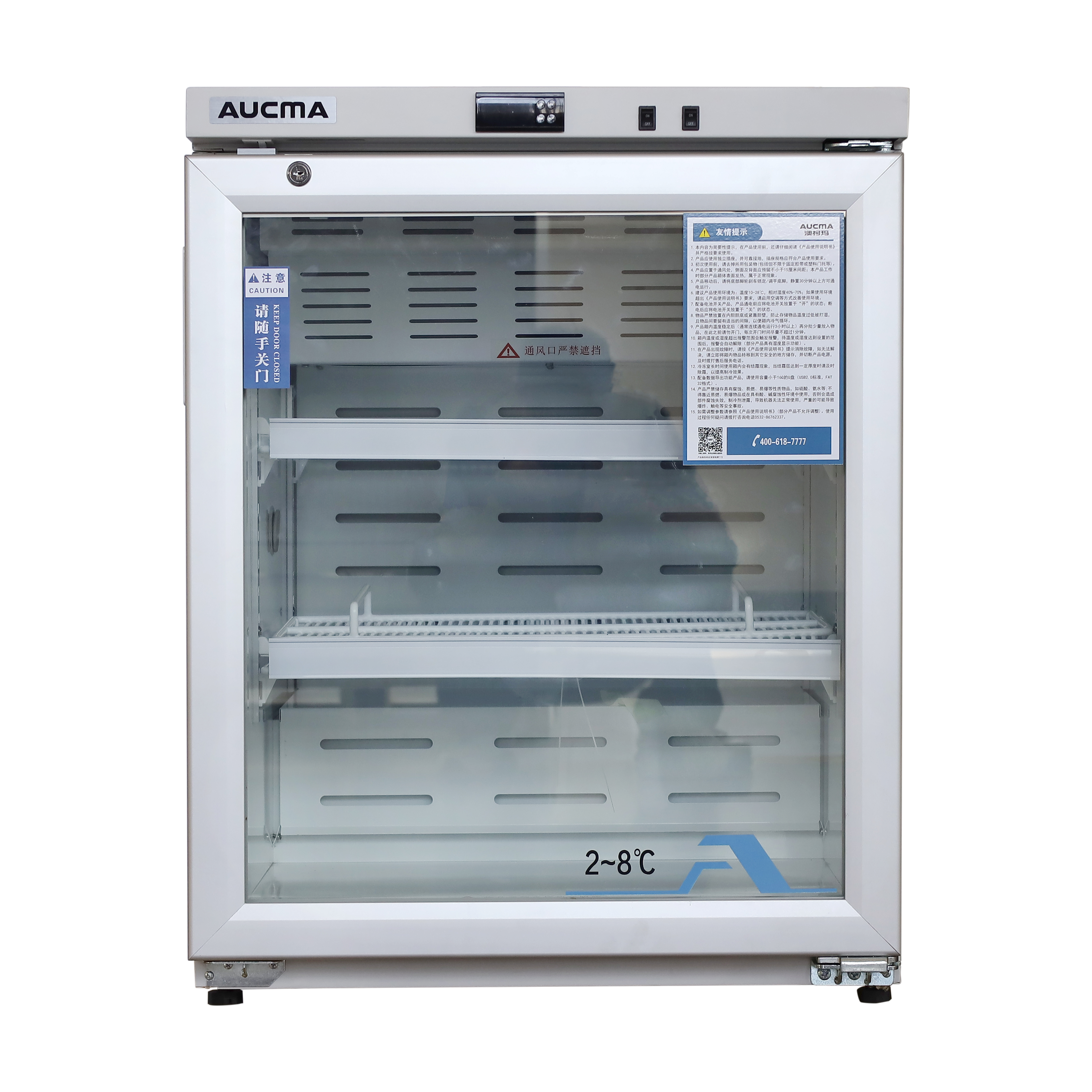 Tablero 2-8 ℃ Refrigerador de farmacia