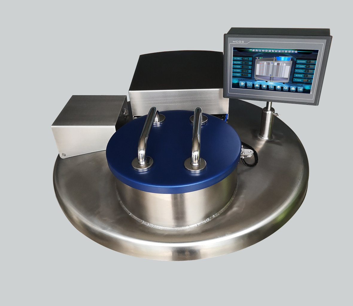 Serie Cryobiobank del tanque de nitrógeno líquido de gran capacidad -196 ℃ de cuello ancho de acero inoxidable 